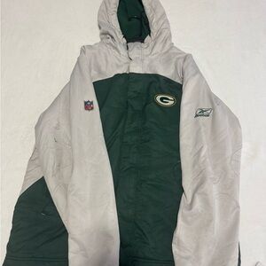 Reebok Green and Gray Bomber Jacket